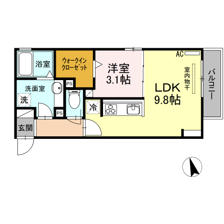 ベルエア岐阜の間取り