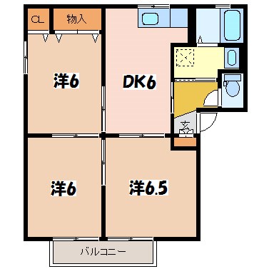 大町市大町のアパートの間取り