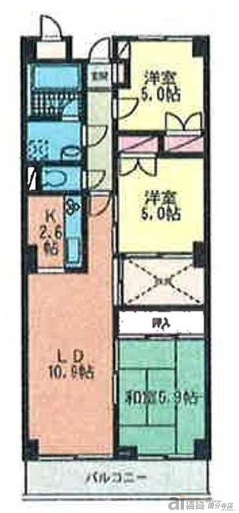 東京都国立市富士見台２（マンション）の賃貸物件の間取り