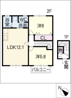 ヨーロピアンシャレー小松島の間取り