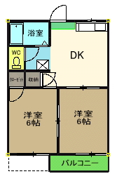 【板野郡藍住町笠木のアパートの間取り】