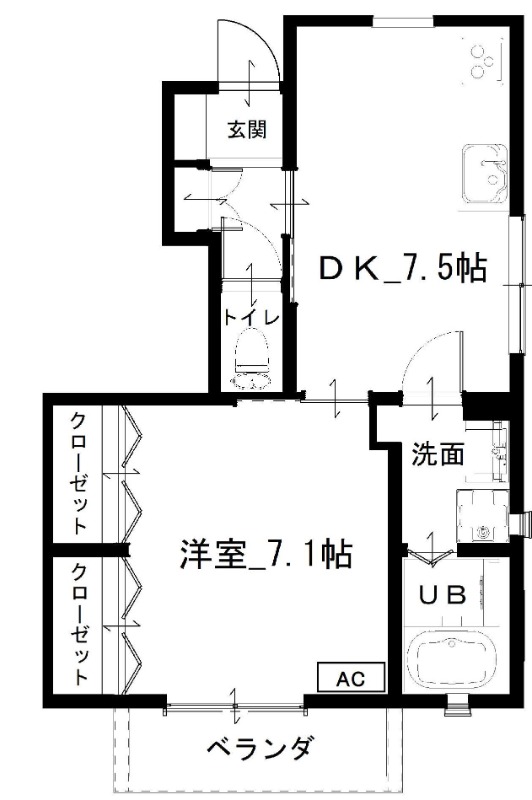 フルール池之尻の間取り