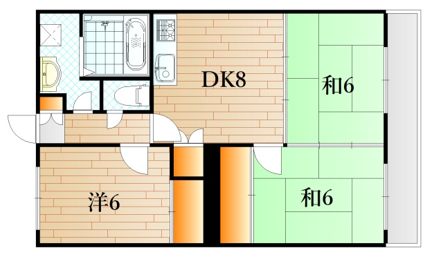 下関市西神田町のマンションの間取り