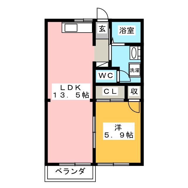 カーサ羽島　Ｂの間取り