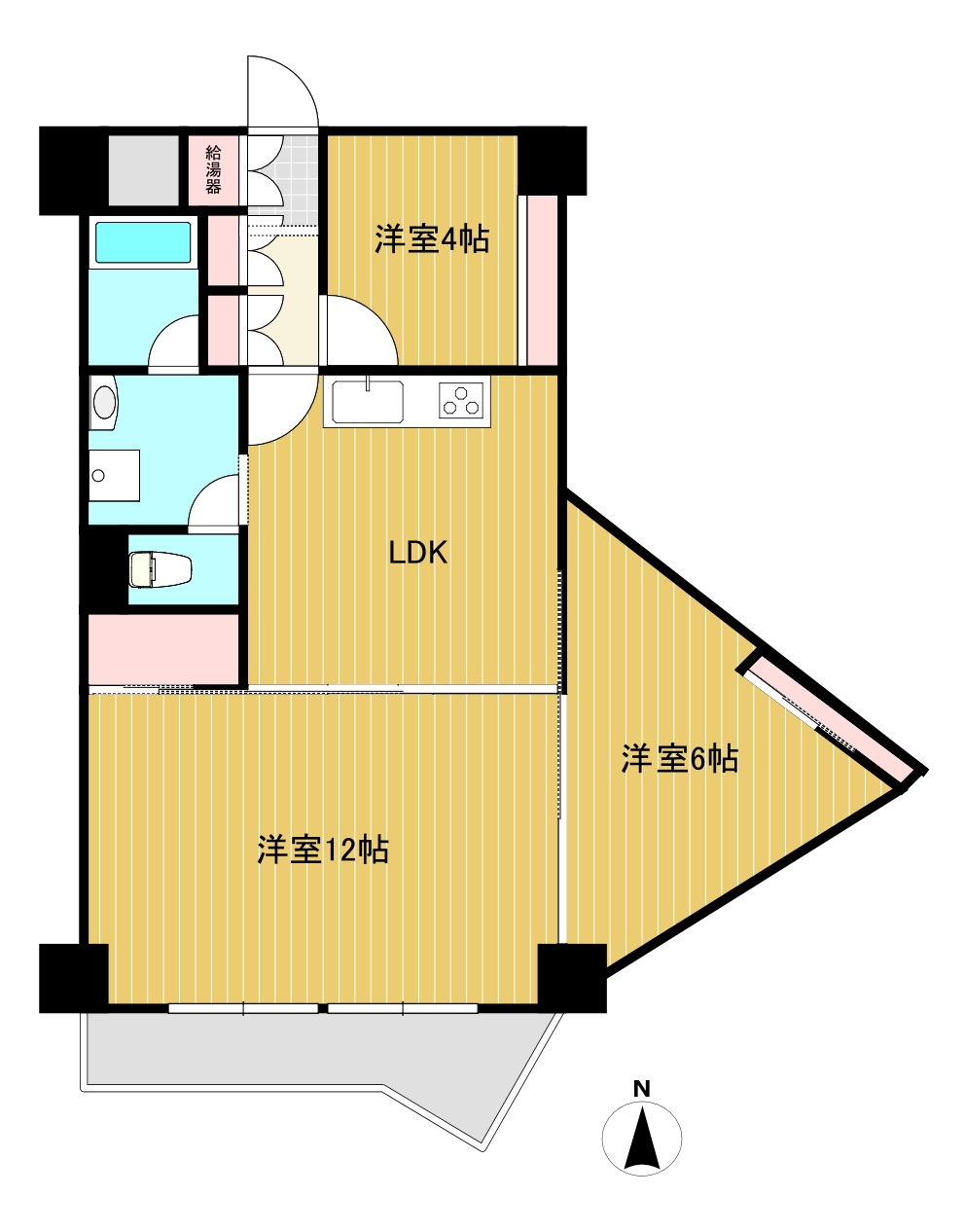 【新津ロイヤルコープの間取り】