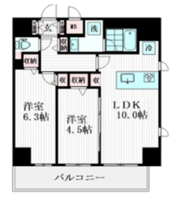 レフィールオーブ町屋駅前の間取り