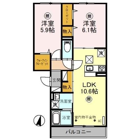 八潮市緑町のアパートの間取り