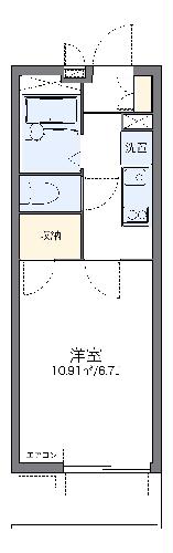 レオパレスアーバン国立の間取り