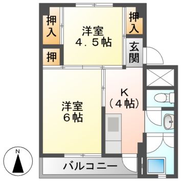 ビレッジハウス下有知の間取り