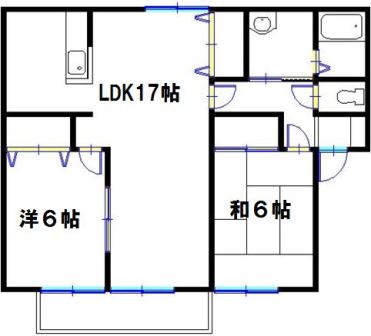 たつの市揖保川町山津屋のアパートの間取り