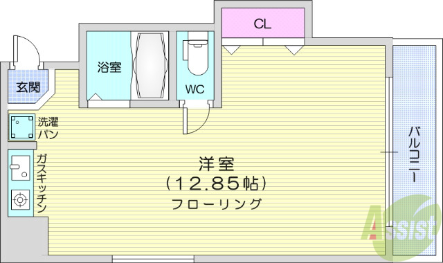 仙台市青葉区北目町のマンションの間取り