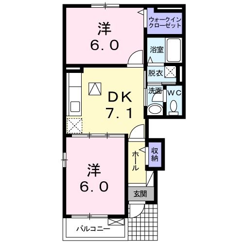 Ｖｉｌｌａ鶴島Ａの間取り