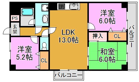 ジュネスチャイムの間取り