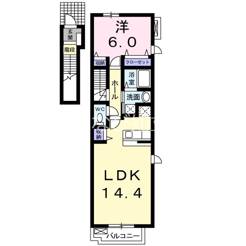 ベル　デーアＢの間取り