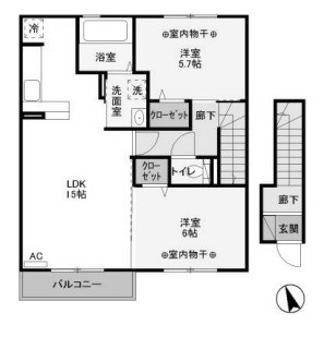 【邑楽郡千代田町舞木東のアパートの間取り】