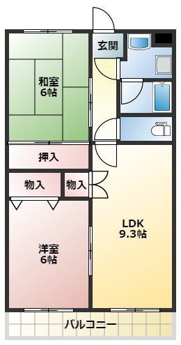 吾川郡いの町枝川のマンションの間取り