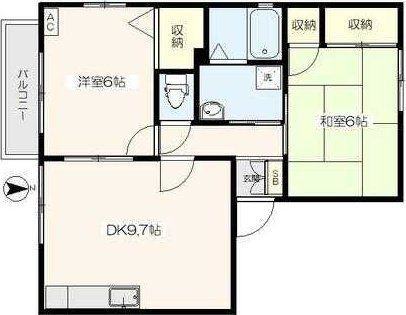 川越市川鶴のアパートの間取り