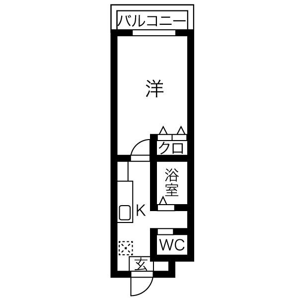 名古屋市瑞穂区雁道町のマンションの間取り