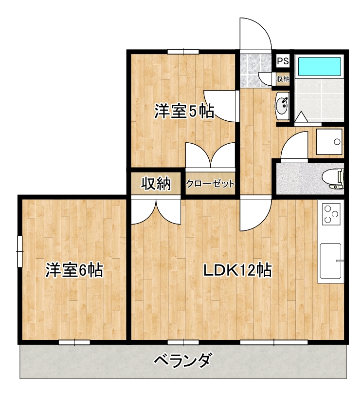 コスモスB棟の間取り