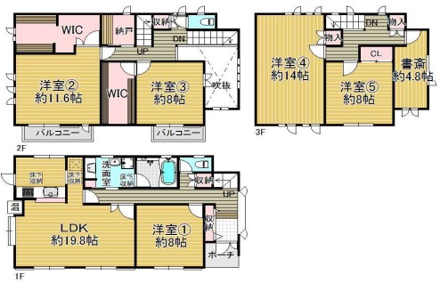 姫路市御立北2丁目住宅の間取り