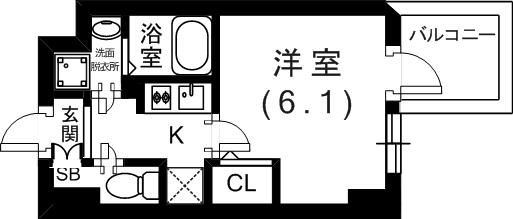 エスリード神戸三宮ヒルズの間取り