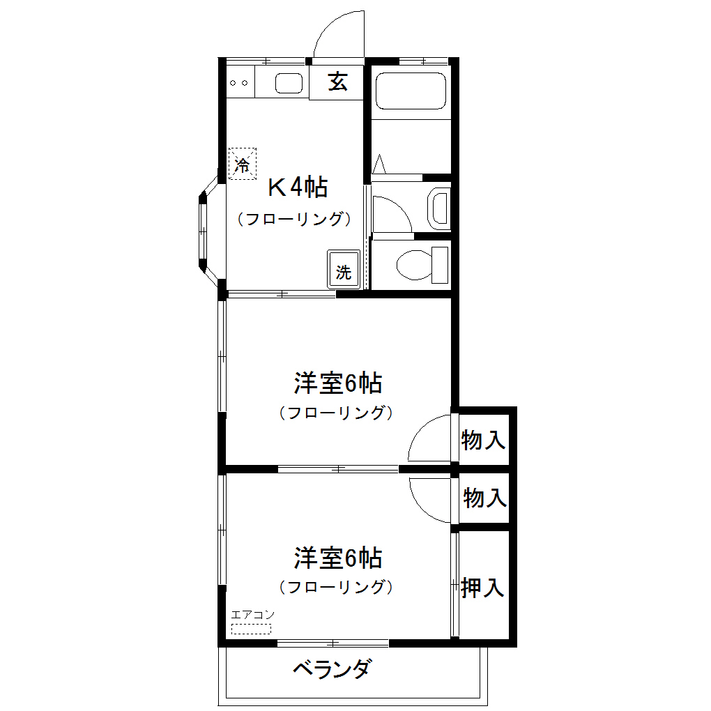 津々美ハイムの間取り