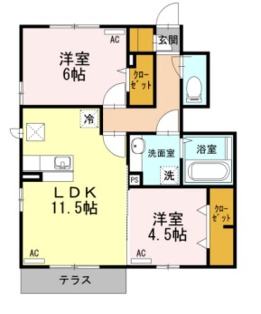 サンマーレンD棟の間取り