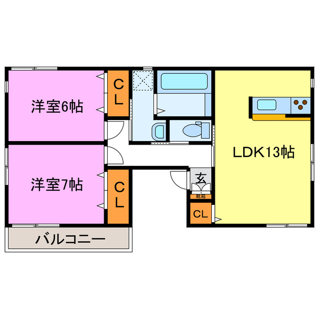 ハイツ晴斗VIの間取り