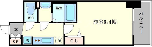 プレサンスOSAKA DOMECITYビーツの間取り