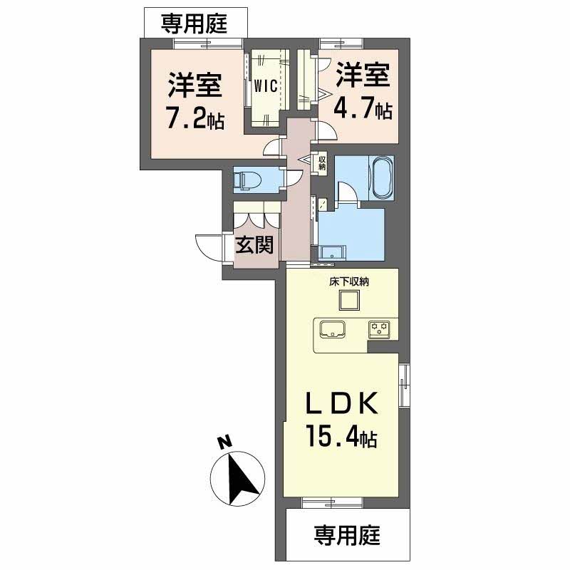 鹿児島市鴨池のマンションの間取り