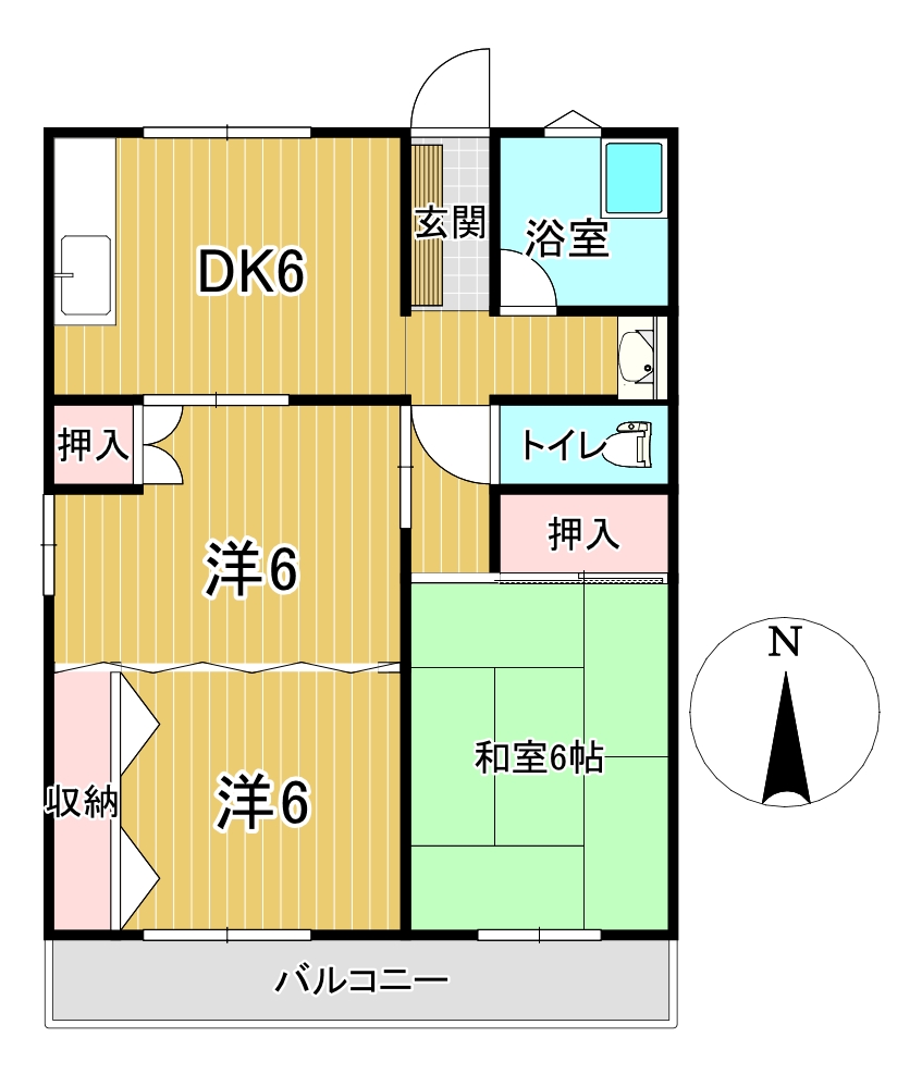 広島市東区牛田新町のマンションの間取り