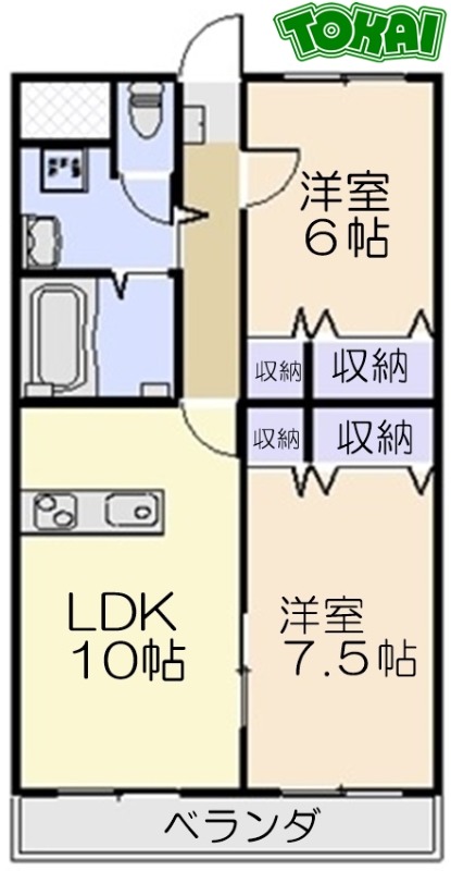 ディアコート鎌田の間取り