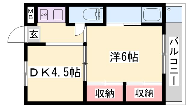 ビレッジハウス今在家の間取り