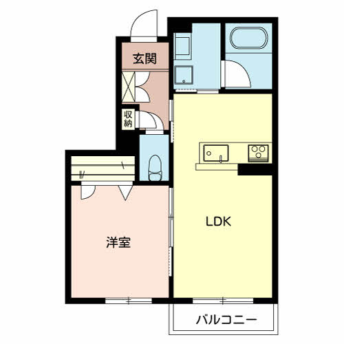 加東市喜田のアパートの間取り