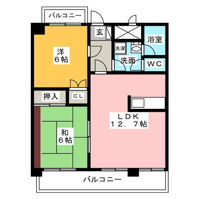 第２エステート丸万の間取り