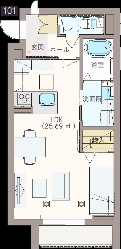 ベレオ上杉の間取り