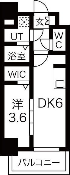 名古屋市中村区名駅南のマンションの間取り