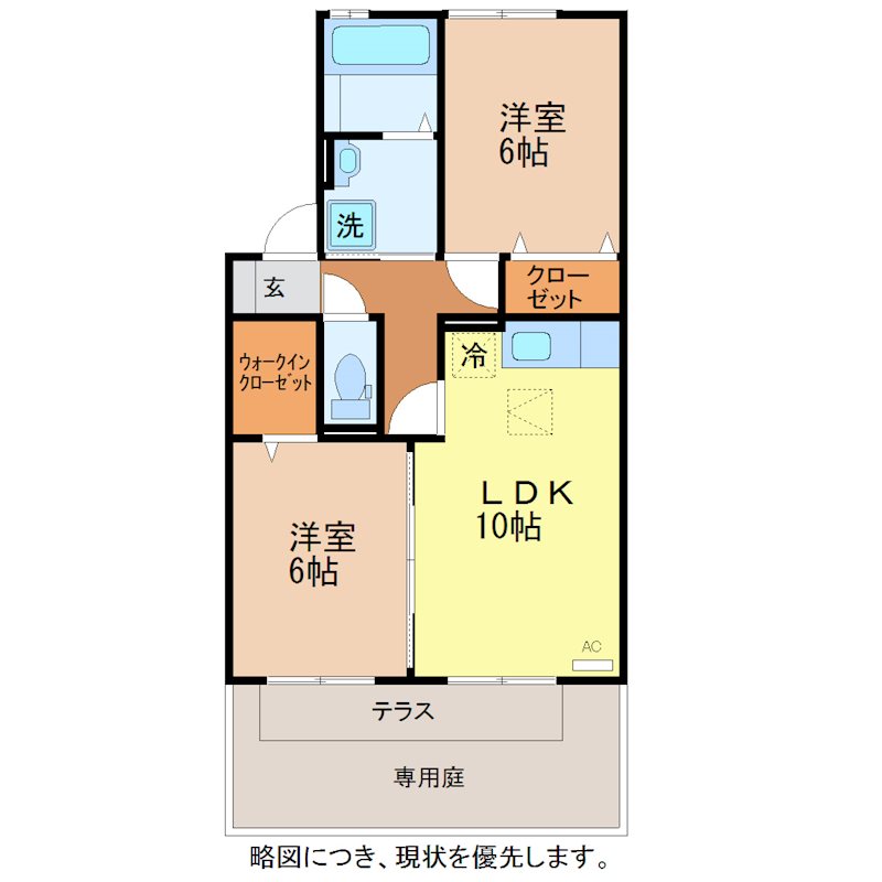 リビングタウン渕　Bの間取り