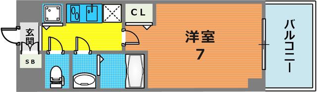 プレサンス三宮東フィールの間取り