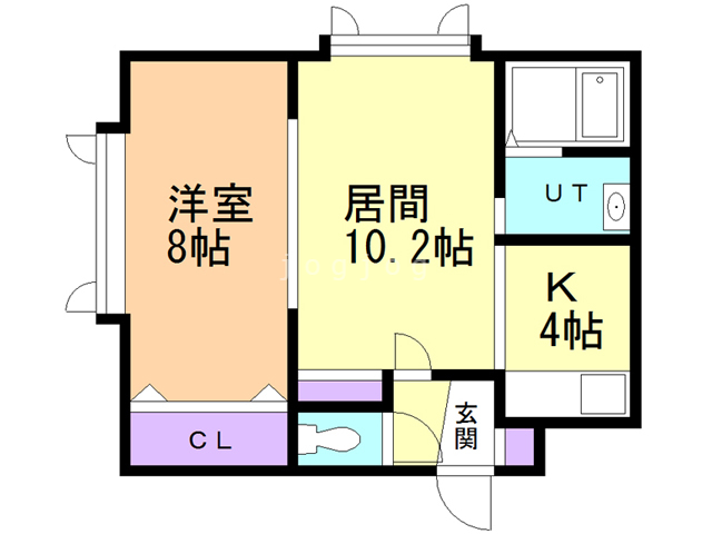 札幌市北区篠路六条のマンションの間取り