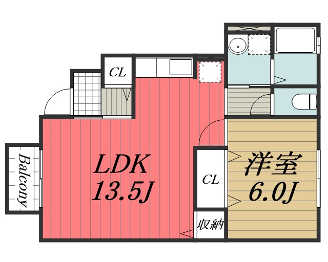 成田市並木町のアパートの間取り