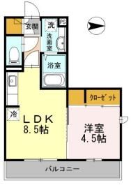 横浜市青葉区桜台のアパートの間取り