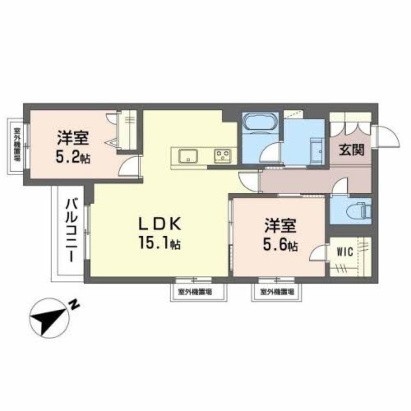 堺市北区常磐町のマンションの間取り