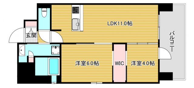 Vievle靭公園Qの間取り