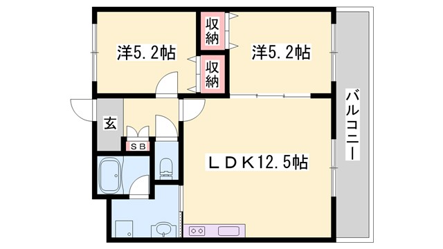 シャトー御立の間取り写真