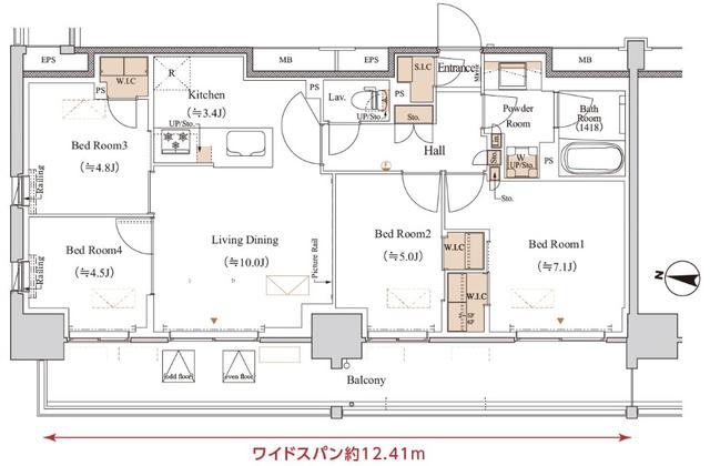東京メトロ東西線 木場駅 徒歩7分 11階建 築1年の間取り写真