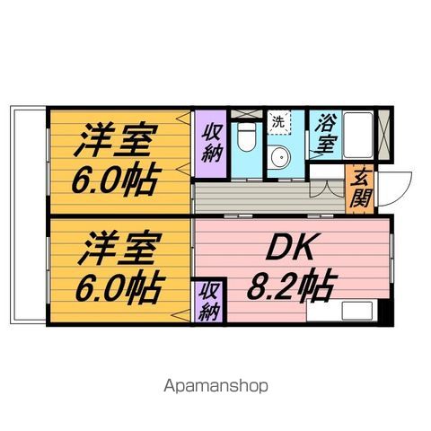 ＪＲ常磐線 新松戸駅 徒歩7分 3階建 築27年の間取り写真