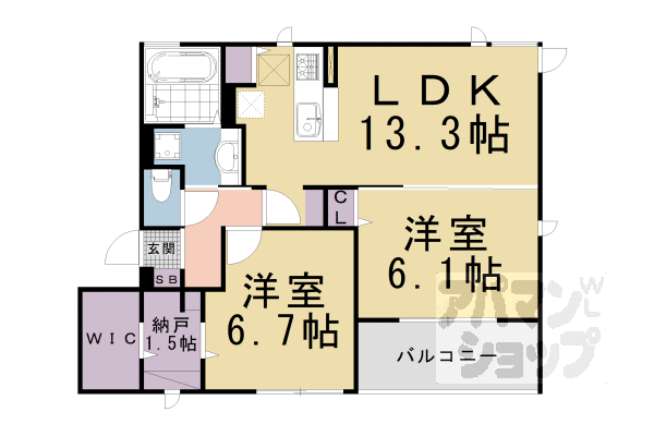 D-room三条大橋の間取り写真