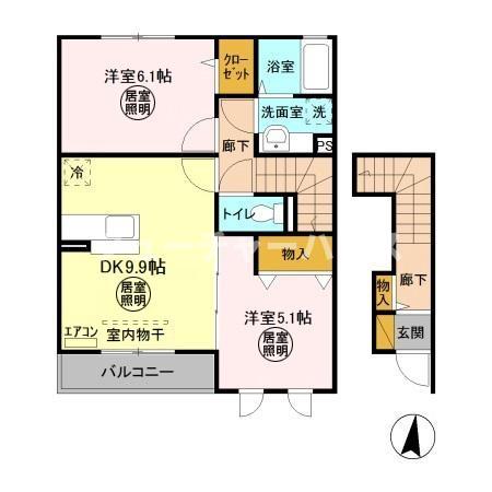 スカイブルー Jの間取り写真