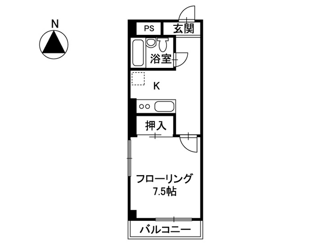 アサヒハイツの間取り